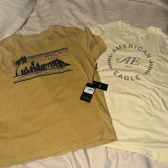 Brand New American Eagle with no tags and Brand New RVCA shirt with tags - Picture 1 of 4